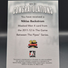 2011-12 BTP Masked Men 4 Gold Niklas Backstrom /10 - pikkukuva 2
