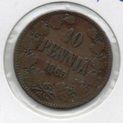 10 Penniä 1865 - pikkukuva 1
