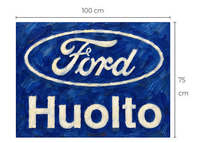 Uusi Ford huolto alumiinitaulu 75 cm x 100 cm