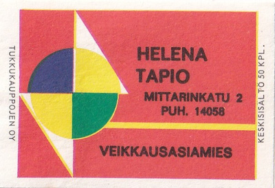 Helena Tapio. Mittarinkatu 2 .   b419