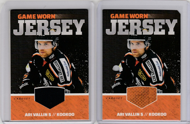 2015/16 Cardset Signature Jersey Ari Vallin KooKoo