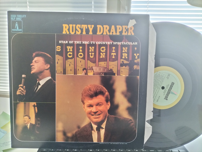 RUSTY DRAPER, Swingin' country, LP US -66 UPEA KUNTO !!