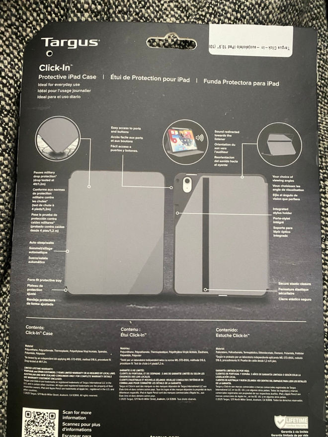 Targus Click-in -suojakotelo iPad 10,9" (10th gen.), tummanh