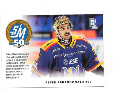 2024-25 BlueLine MatchCard #6/6 Peter Abbandonato  Jukurit