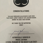 Joachim Rohdin #72 Porin Ässät game worn - pikkukuva 4