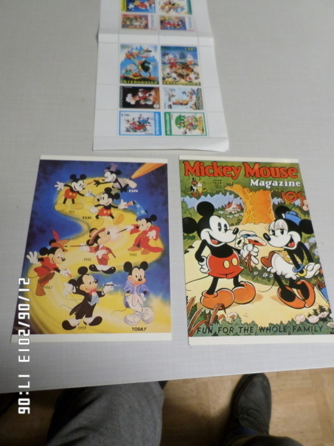 Mickey Mouse Magazine  Mikkihiiri  kortit ja  postimerkit ,