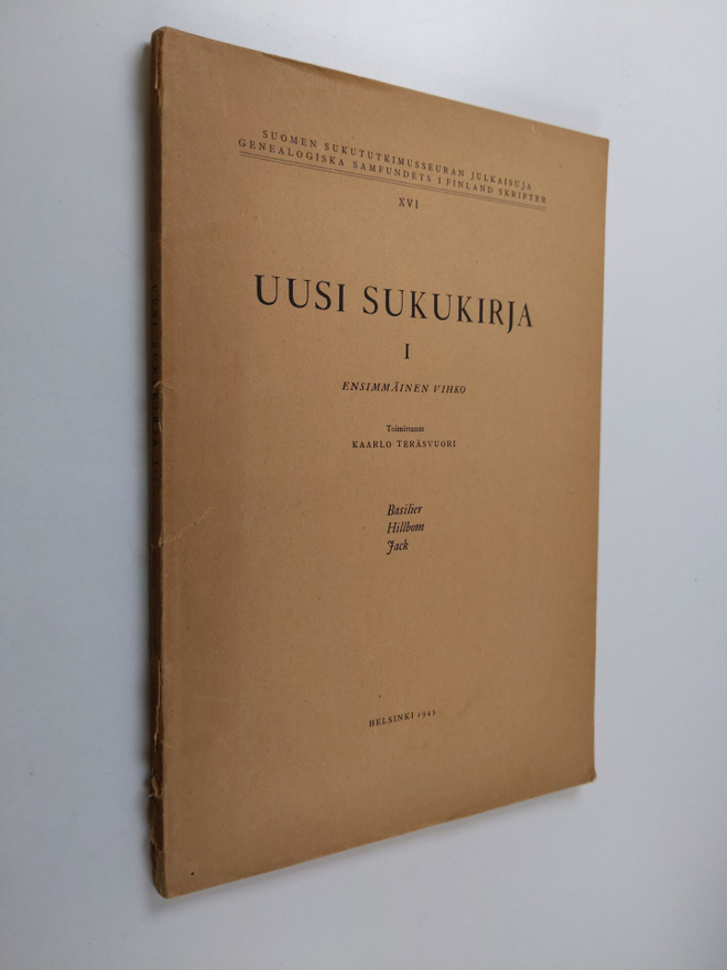 Uusi sukukirja 1, ensimmäinen vihko : Basilier, Hillbom, ...