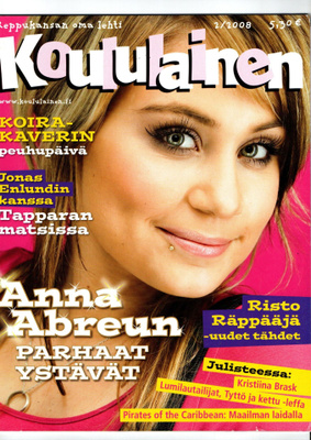 Koululainen n:o 2 2008 Anna Abreu. Katso kuvat & Sisällysl.