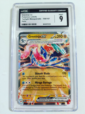Greninja ex - Twilight Masquerade 106/167 Holo CGC 9
