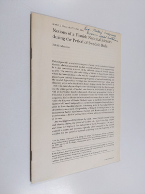 Erkki Lehtinen : Notions of a Finnish National Identity d...