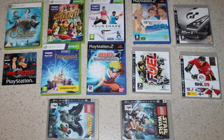 PS2 peli PS3 Xbox 360 konsoli yms pelejä ERÄ 11kpl pelit
