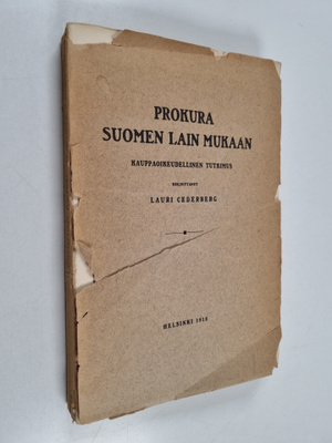 Lauri Cederberg : Prokura Suomen lain mukaan
