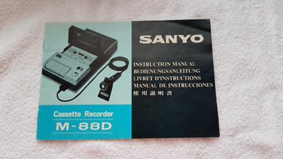 Sanyo cassette recorder M-88D manual