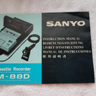 Sanyo cassette recorder M-88D manual - pikkukuva 1