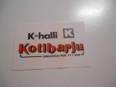 TT Etiketti K-halli Kotiharju Uimaharju