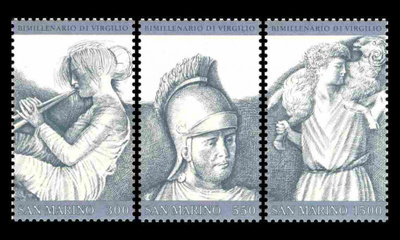 San Marino 1233-5 ** Runoilija Vergilius blokki-merkit (1981