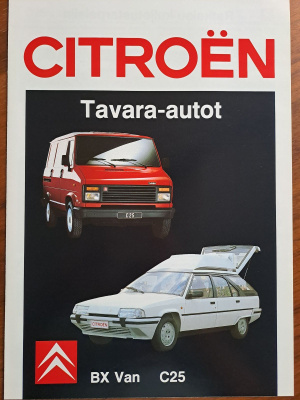Citroen tavara-autot -esite, 1989