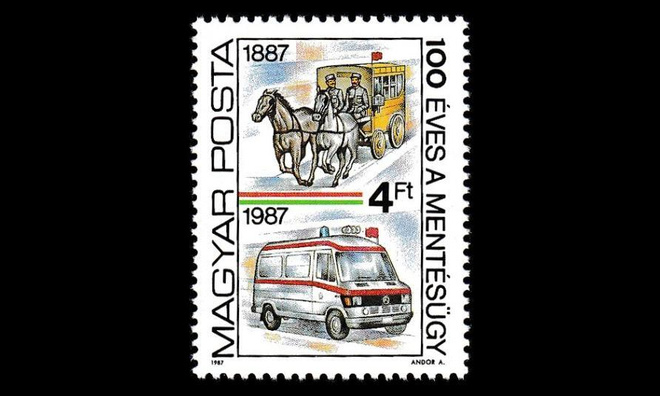Unkari 3896 ** Pelastuspalvelu 100v (1987)