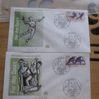 Saksa, 2 erinlaista urheiluaiheista kuorta FDC-leimalla - pikkukuva 1