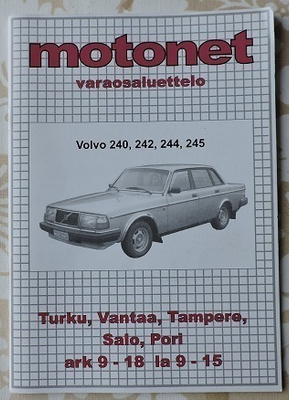 Volvo 240, 242, 244, 245- Motonet varaosaluettelo