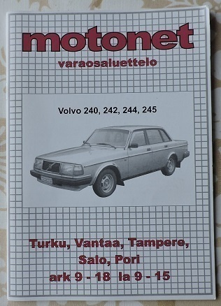 Volvo 240, 242, 244, 245- Motonet varaosaluettelo