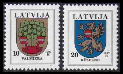 Latvia 463-4A_Ix ** Käyttösarja vaakuna -97 (1997)