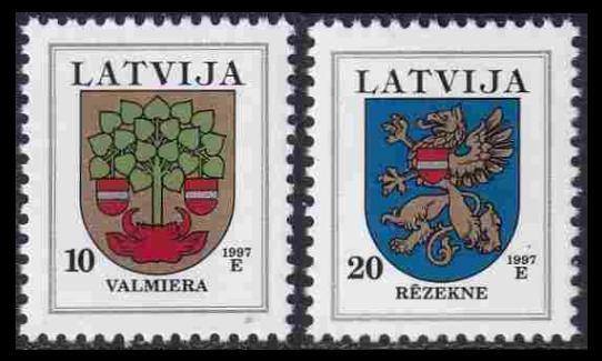 Latvia 463-4A_Ix ** Käyttösarja vaakuna -97 (1997)