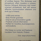 [Kirja] VILLE KATAJA: FINNISH - DICTIONARY & PHRASEBOOK - pikkukuva 2