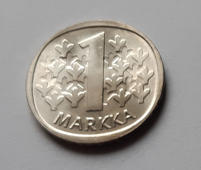 1 markka UNC, v. 1987 N