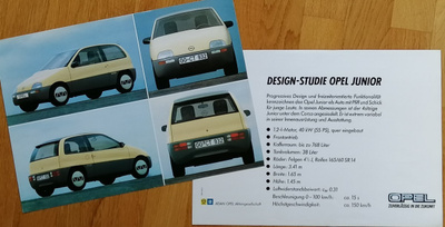 1984 Opel Junior esite -  KUIN UUSI