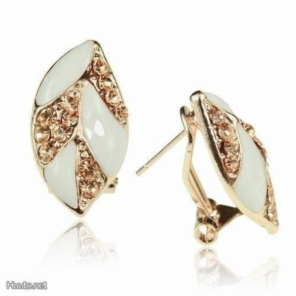0361 .. 18K Kulta Duble Crystal Party .. Korvakorut