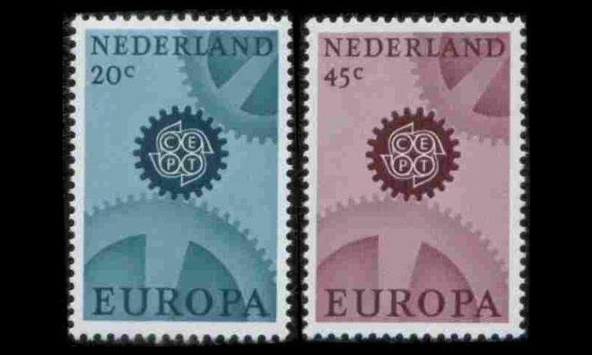 Alankomaat 878-9y ** Europa fosf.pap (1967)