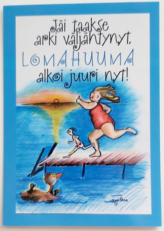 "Kesälomahuumaa!"-KULKEMATON POSTIKORTTI