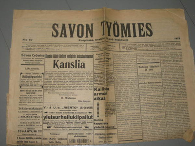 Sanomalehti: Savon Työmies 19.6..1913