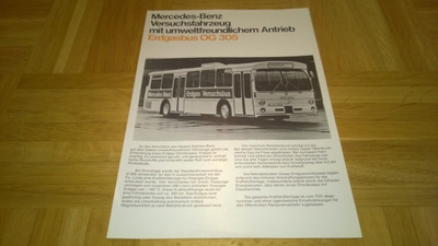 Esite Mercedes linja-auto OG 305, maakaasuauto, 1972