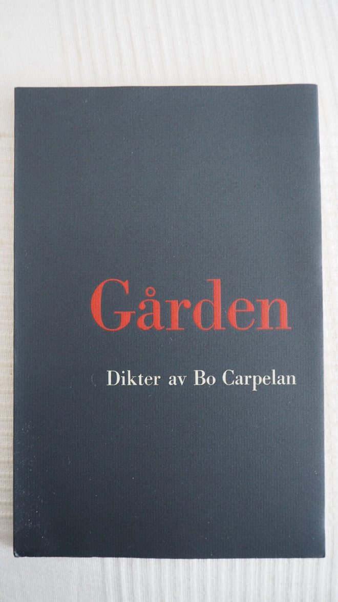 Bo Carpelan: DIKTER, 1969, UUDENVEROINEN