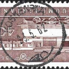 1962 Rautatie 100 vuotta 40 mk leimattu LaPe 545 - pikkukuva 2
