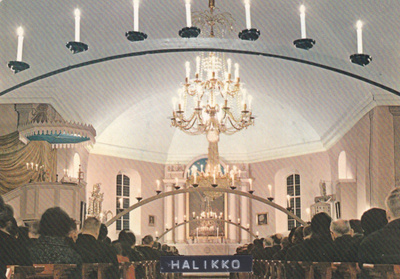 KIRKKOKORTTI - HALIKON KIRKKO - SISÄKUVA - 1