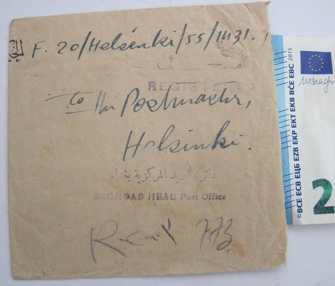 R-Virkakuori Iraq Postilaitos - Suomen Postilaitos 1950-l