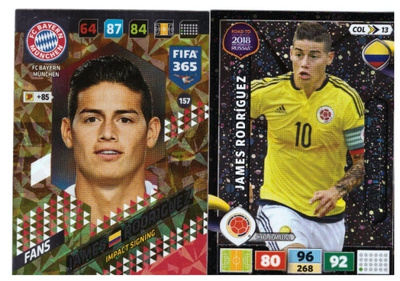 2 x JAMES RODRIGUEZ Columbia, Bayer Munchen, Jalkapallo