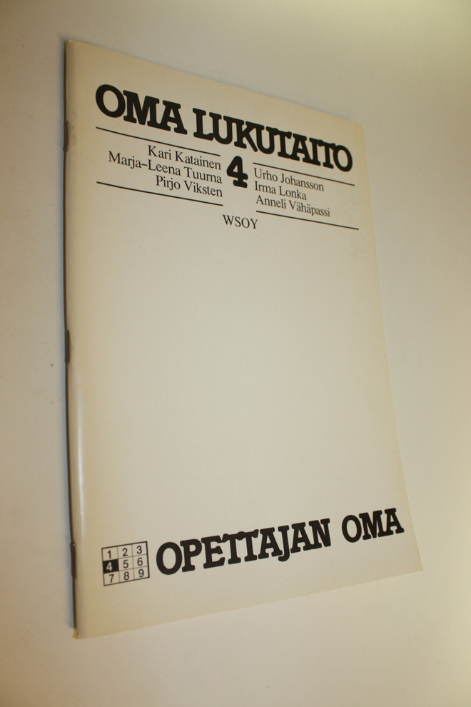 Kari Katainen : Oma lukutaito 4, Opettajan oma