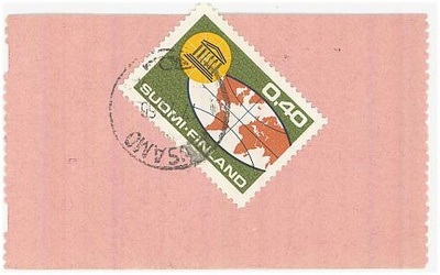 1966 UNESCO - postiautoaseman säilytyskuitti