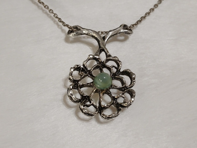 Design Tapani Vanhatalo vintage riipus kaulakoru kivellä