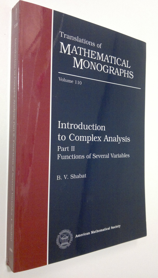 B. V. Shabat : Introduction to Complex Analysis - part II...