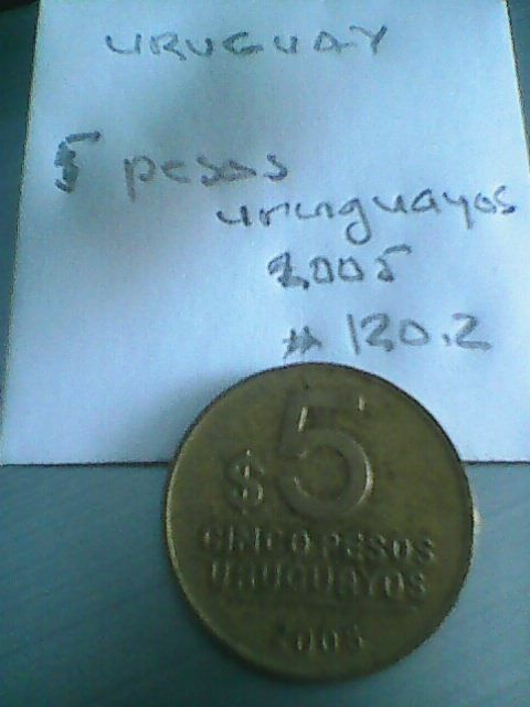 Uruguay 5 pesos uruguayos 2005, km#120.2