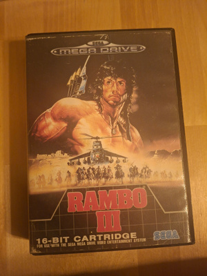 Sega Mega Drive Rambo 3 + kotelo + ohjeet