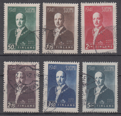 1941 Ryti sarja pyöröleimatut