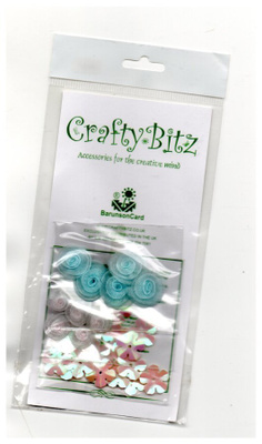 KORTTIKORISTEET °°Kevyet kukkaset & paljetit°° /CraftyBitz