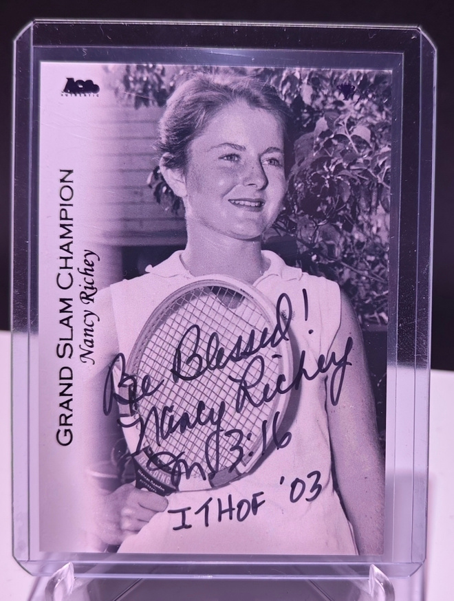 Nancy Richey Auto - Ace Authentic Grand Slam - Tennis
