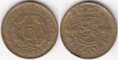 5 mk 1950, H alhaalla